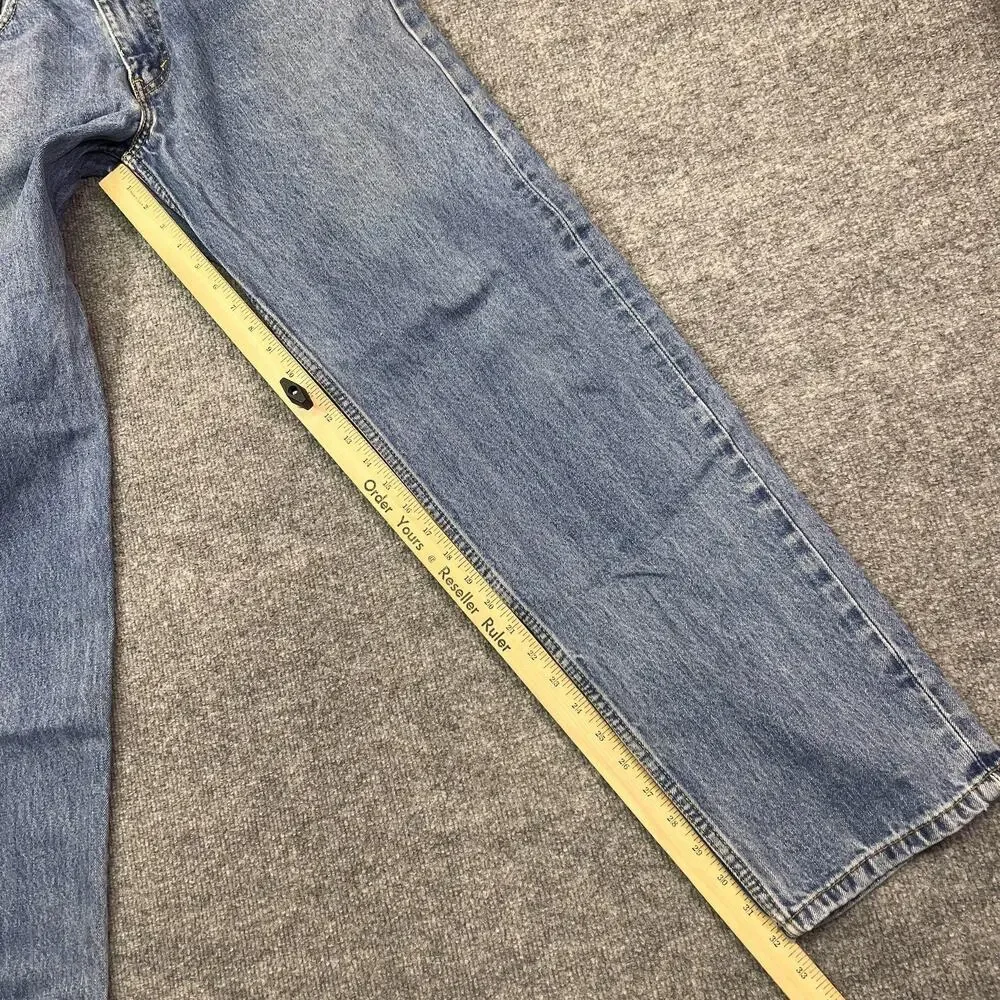 Levis 550 Jeans Mens 33x34 Blue Medium Wash Relaxed Tapered Denim Pants Casual